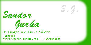 sandor gurka business card